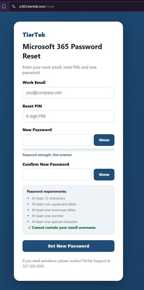 Step 1 — Enter username