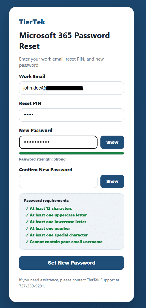 Step 4 — Confirm password